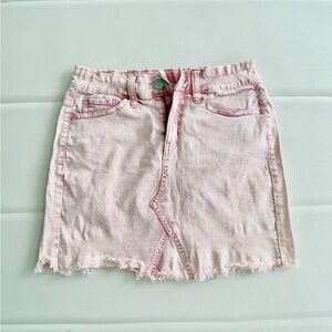 SO Pink Denim Mini Skirt